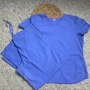Blue Scrubs Set. Sz XL Excellent Condition